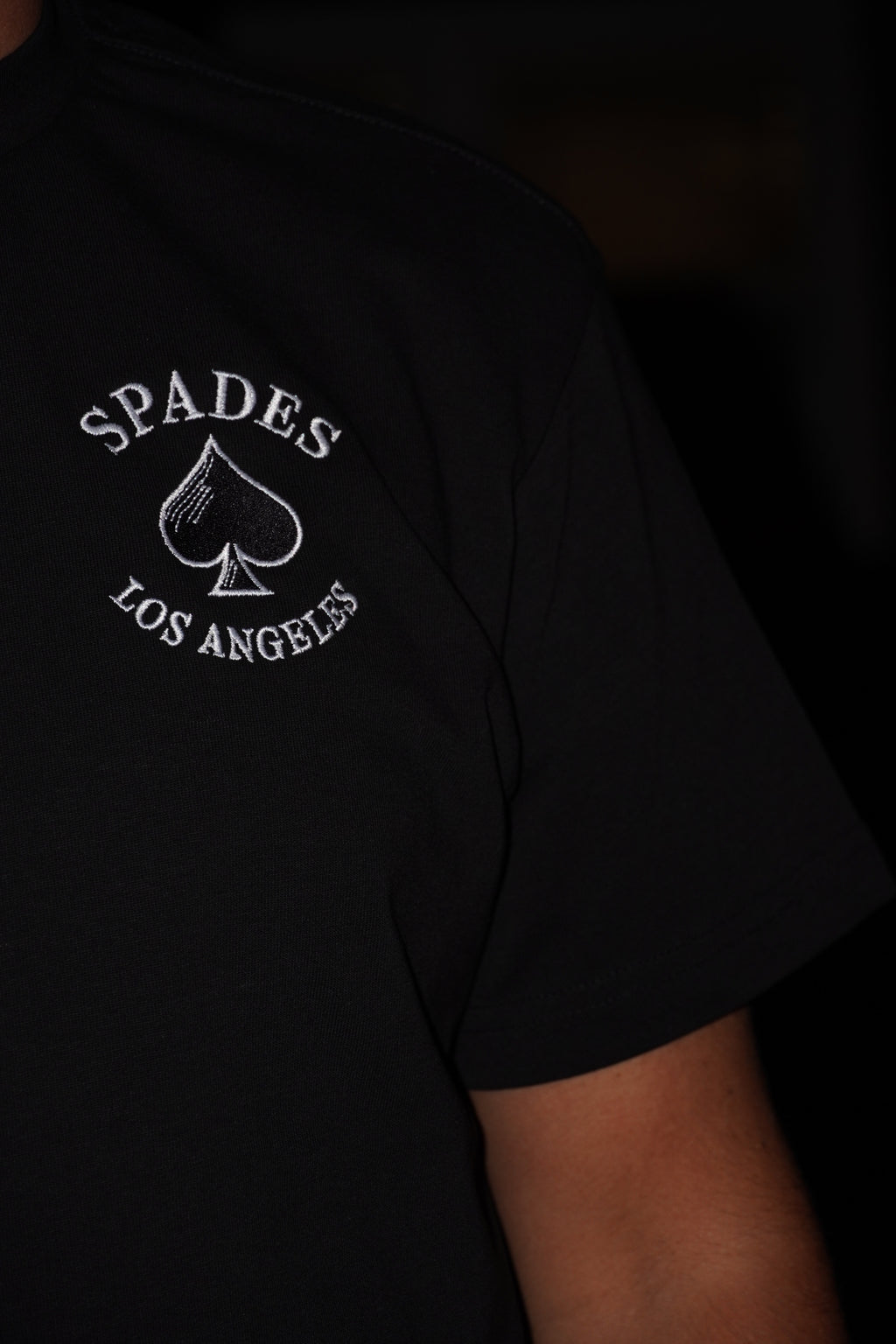 Embroidered Spades Los Angeles Oversized T-Shirt