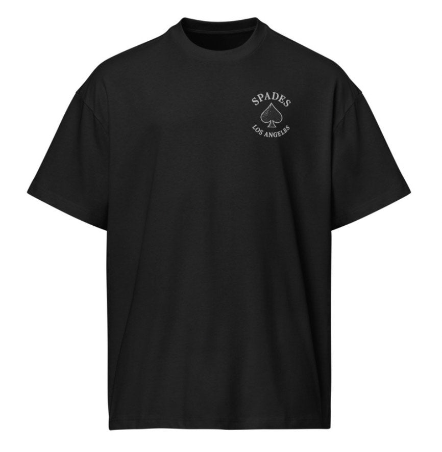 Embroidered Spades Los Angeles Oversized T-Shirt